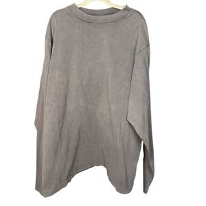 Yeezy Gap Perfect Grey Oversized Long Sleeve‎ T Shirt Double Layer Small NWOT